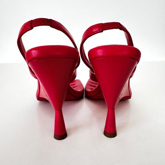 Gia Borghini x RHW Rosie Sandals Slingback Heeled Wedges Leather 36 (US6) - Picture 9 of 13